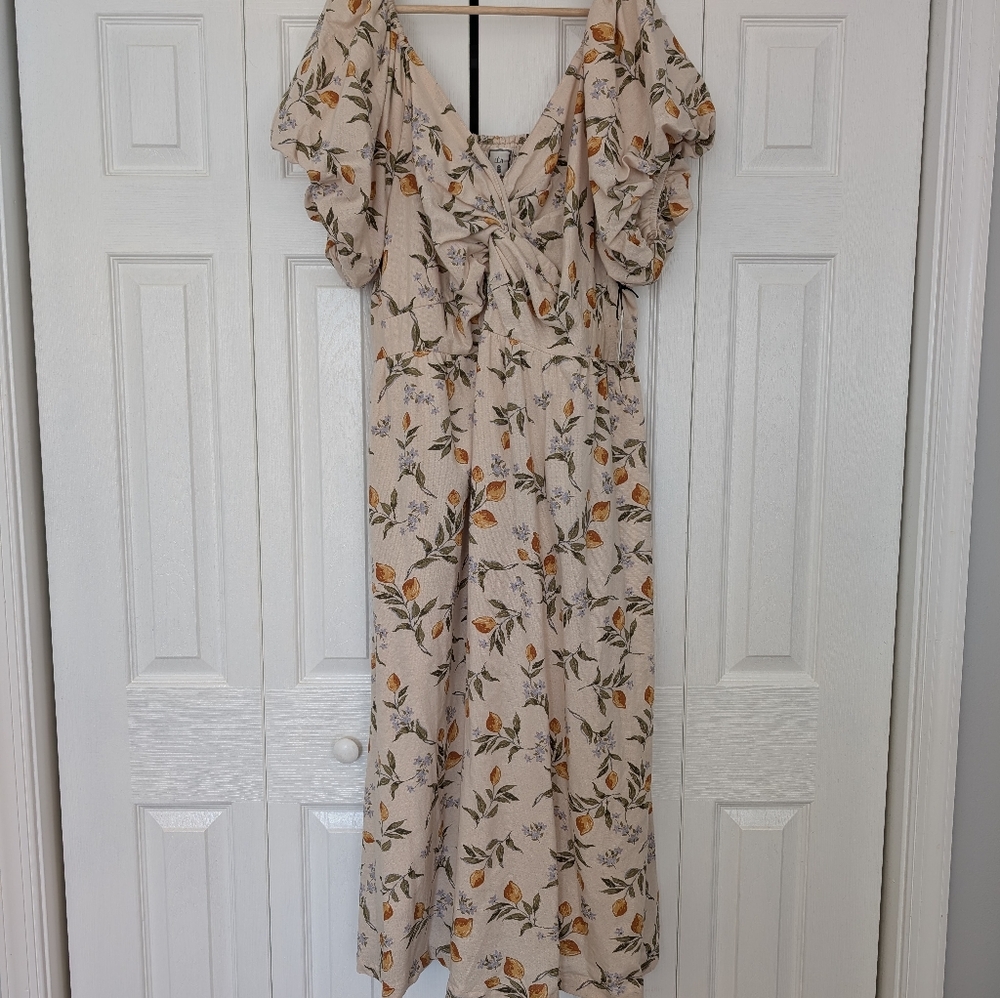 Plus Size Maxi Dress - Léa NWT Sz 2x Linen Lemon Dress